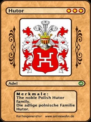 cover image of The noble Polish Hutor family. Die adlige polnische Hutor Familie.